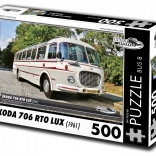 Puzzle Retro Cars Škoda 706 RTO LUX – bus, 500 pieces