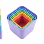 Stapeltoren van blokken Technok Kubus piramide