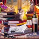 puzzle 2000 – cat evening trefl