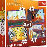 Puzzle 4 in 1 The Lion King Brave