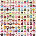 EUROGRAPHICS Colorful Cupcakes Puzzle 2000 Pieces