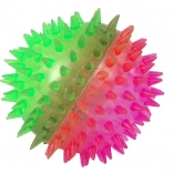 Transparent spiky ball 8.5 cm with two-color light