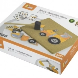 VIGA kork-tavlespil – bygge­køretøjer, 45 dele Montessori