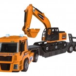 Rotating construction vehicles + truck + excavator + drill/screwdriver - 185 pieces