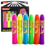 Neon Face Painting Set UV Fluorescent Markers 6 pcs