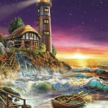 Sunset at the Lighthouse Puzzle 500 pieces