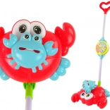 Glowing Crab Push Toy with Music