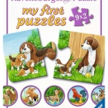 RAVENSBURGER Mijn eerste puzzel Dierenfamilies 9x2 stukjes