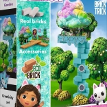 Brick construction set BRICK TRICK – Gabby's Dollhouse: Magical Garden (34 pieces) by TREFL