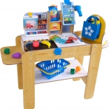 KidKraft Wooden Self-Checkout Register with Moving Conveyor Belt