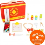 small foot rescue set in a case – wooden doctor kit for children