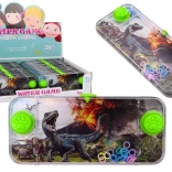 Water skill game dinosaur Carnotaurus – pocket console with green buttons
