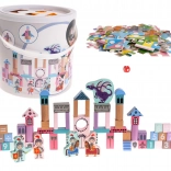 Wooden Castle Building Set with Knights for Children 3+