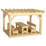 Mini wooden pergola model kit