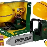 Children's Tool Set with Chainsaw, Helmet, Goggles, and Gloves
