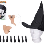 Witch costume set with hat and accessories