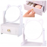 Mini toiletbord med spejl og skuffe med håndtag