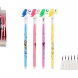 Unicorn pencil with replaceable tips, 4 colors