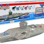 repülőgép-hordozó 5 sugárhajtású géppel, hang- és fényhatásokkal