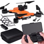 Foldable drone with remote control and LED lighting