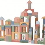 Wooden Pastel Blocks Safari 120 pcs