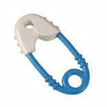Baby Rattle of Blue-White Safety Pin