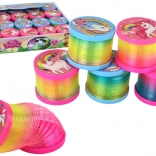 Szivárvány rugó LED effekttel – unikornis motívummal