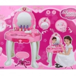 Children’s vanity table with accessories and light-up music