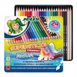 JOLLY Supersticks Aqua Watercolor Pencils 24 pcs in Metal Tin