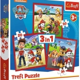 Puzzle 3 in 1 PAW PATROL Cheerful Pups Trefl