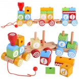 Wooden Train with Colorful Letters