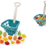 Shopping basket with fruit and vegetables for children