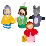 Goki ensemble de marionnettes à doigt Le Petit Chaperon rouge, 4 pcs