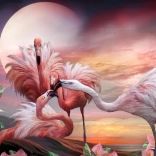 Norimpex diamantno slikanje Rožnati flamingi 30x40 cm