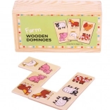 Bigjigs Toys wooden dominoes – farm