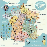 Vilac Magnetic Wooden Map of France