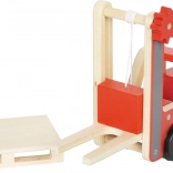 small foot wooden forklift with pallet