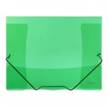Transparent Green Lines Folder with Elastic