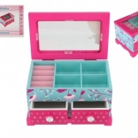 Houten sieradendoos Princess met 2 laden en spiegel