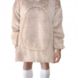 Warm wearable blanket with hood COZY NOXXIEZ bear for teenagers and adults