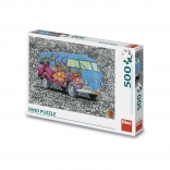 Dino Puzzle Hippies Volkswagen 500 pieces