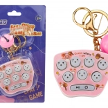 Electronic Pocket Game Keychain Pop It Pink