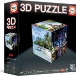 Educa 3D Puzzle Cube Travel 216 Pieces