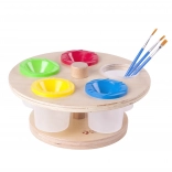 CLASSIC WORLD draaibare verfstaan met potjes