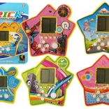 Pocket electronic Tetris game in a star shape – yellow