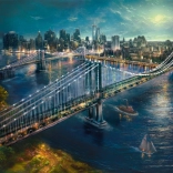 Schmidt Puzzle Moon Over Manhattan 2000 Pieces