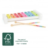 SMALL FOOT houten xylofoon met metalen toetsen (FSC)