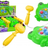 Mini Game Frog Whac‑A‑Mole with Tethered Hammer – Green