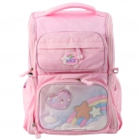 School backpack with unicorn and chest strap pink 20L