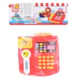 Kids’ cash register with scanner and payment cards, battery-powered